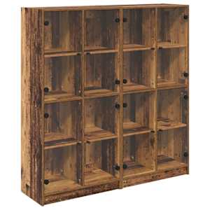 Vysoký bufet 2 pcs Staré dřevo 68 x 37 x 142 cm - obrázek 2