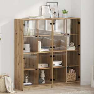Vysoký bufet 2 pcs Artisanový dub 68 x 37 x 142 cm - obrázek 1