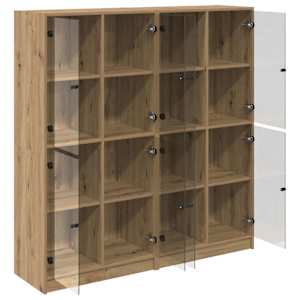 Vysoký bufet 2 pcs Artisanový dub 68 x 37 x 142 cm - obrázek 5