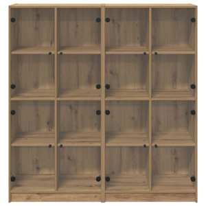 Vysoký bufet 2 pcs Artisanový dub 68 x 37 x 142 cm - obrázek 6