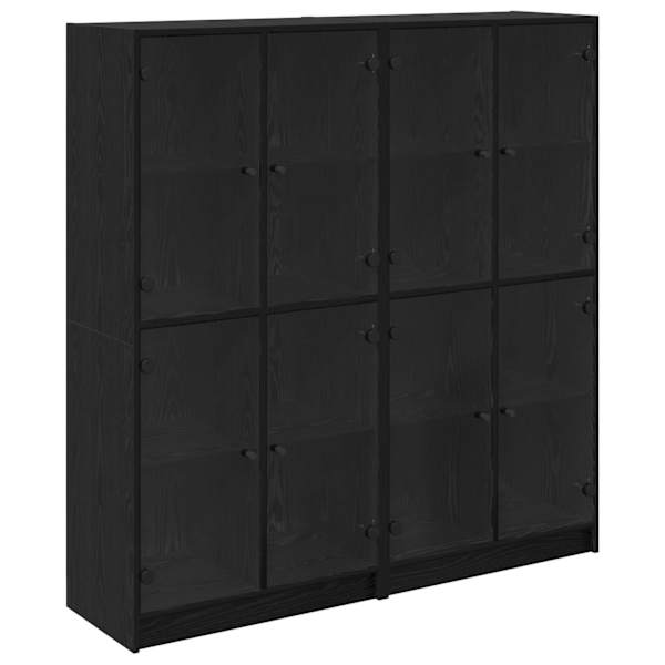 vidaXL K&otilde;rgushein 2 tk Must tamm 68 x 37 x 142 cm Tehispuit