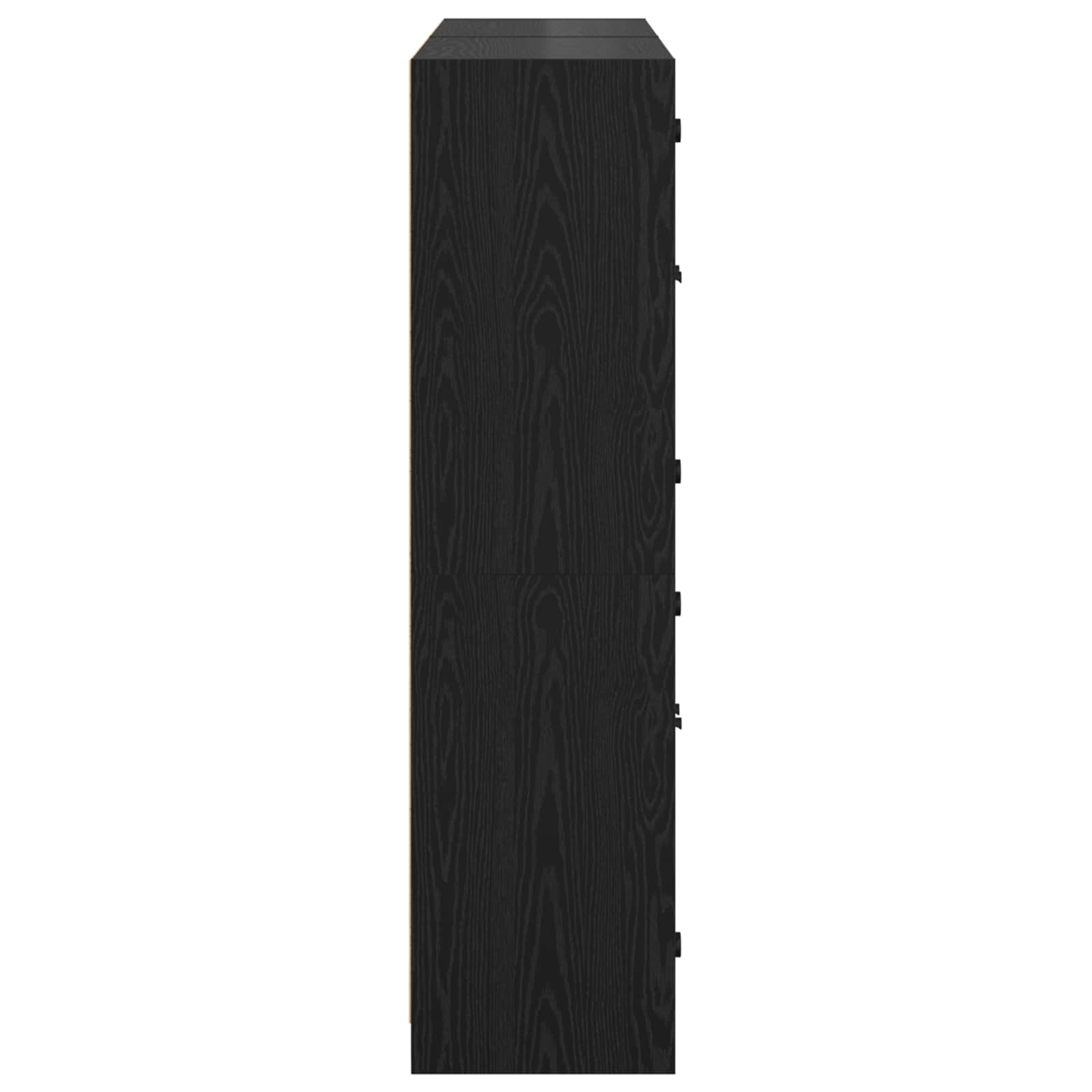 Vysoký bufet 2 pcs Černý dub 68 x 37 x 142 cm kompozitní dřevo3402646
