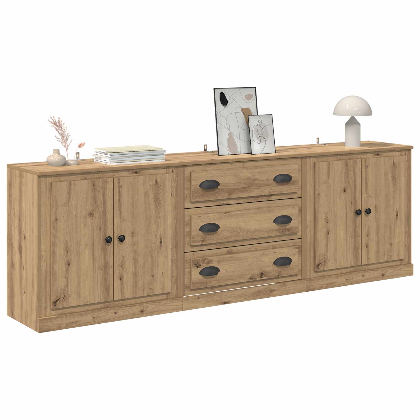 Thumbnail - vidaXL Sideboards 3 pcs Artisan-Eiche 70 x 35,5 x 67,5 cm