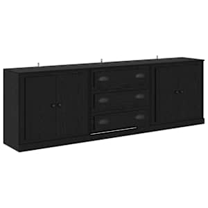 Konzole 3 pcs Černý dub 70 x 35,5 x 67,5 cm kompozitní dřevo - obrázek 2