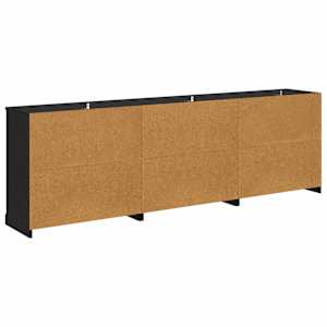 Konzole 3 pcs Černý dub 70 x 35,5 x 67,5 cm kompozitní dřevo - obrázek 9