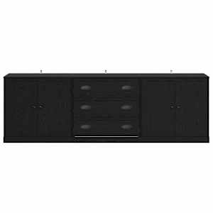 Konzole 3 pcs Černý dub 70 x 35,5 x 67,5 cm kompozitní dřevo - obrázek 7