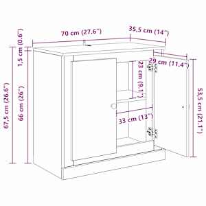 Konzole 3 pcs Černý dub 70 x 35,5 x 67,5 cm kompozitní dřevo - obrázek 14