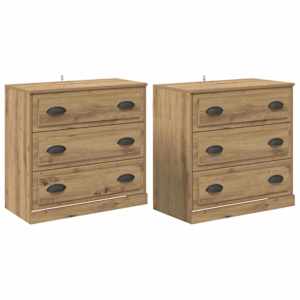 Konzole 2 ks Artisanový dub 70 x 35,5 x 67,5 cm - obrázek 2