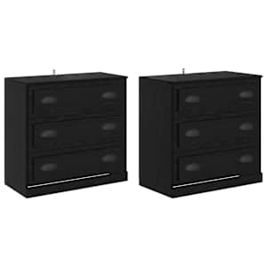 Konzole 2 pcs Černý dub 70 x 35,5 x 67,5 cm kompozitní dřevo - obrázek 2