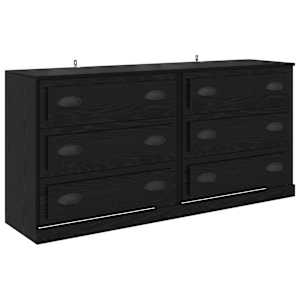 Konzole 2 pcs Černý dub 70 x 35,5 x 67,5 cm kompozitní dřevo - obrázek 5