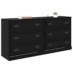 Konzole 2 pcs Černý dub 70 x 35,5 x 67,5 cm kompozitní dřevo - obrázek 3
