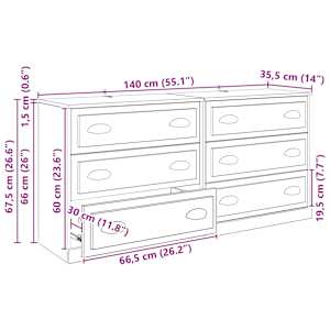 Konzole 2 pcs Černý dub 70 x 35,5 x 67,5 cm kompozitní dřevo - obrázek 13