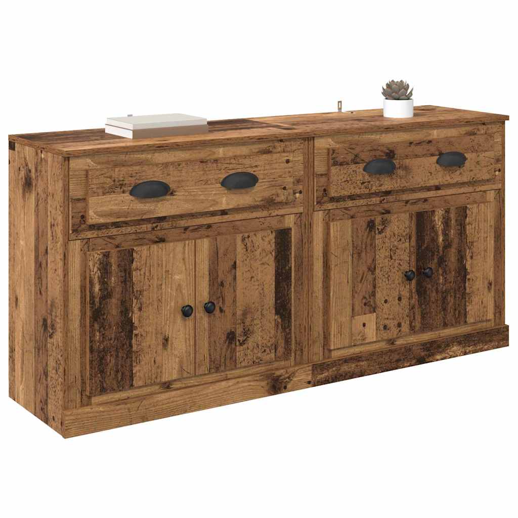 vidaXL Dressoirs 2 pcs Oud Hout 70 x 35,5 x 67,5 cm Bewerkt hout
