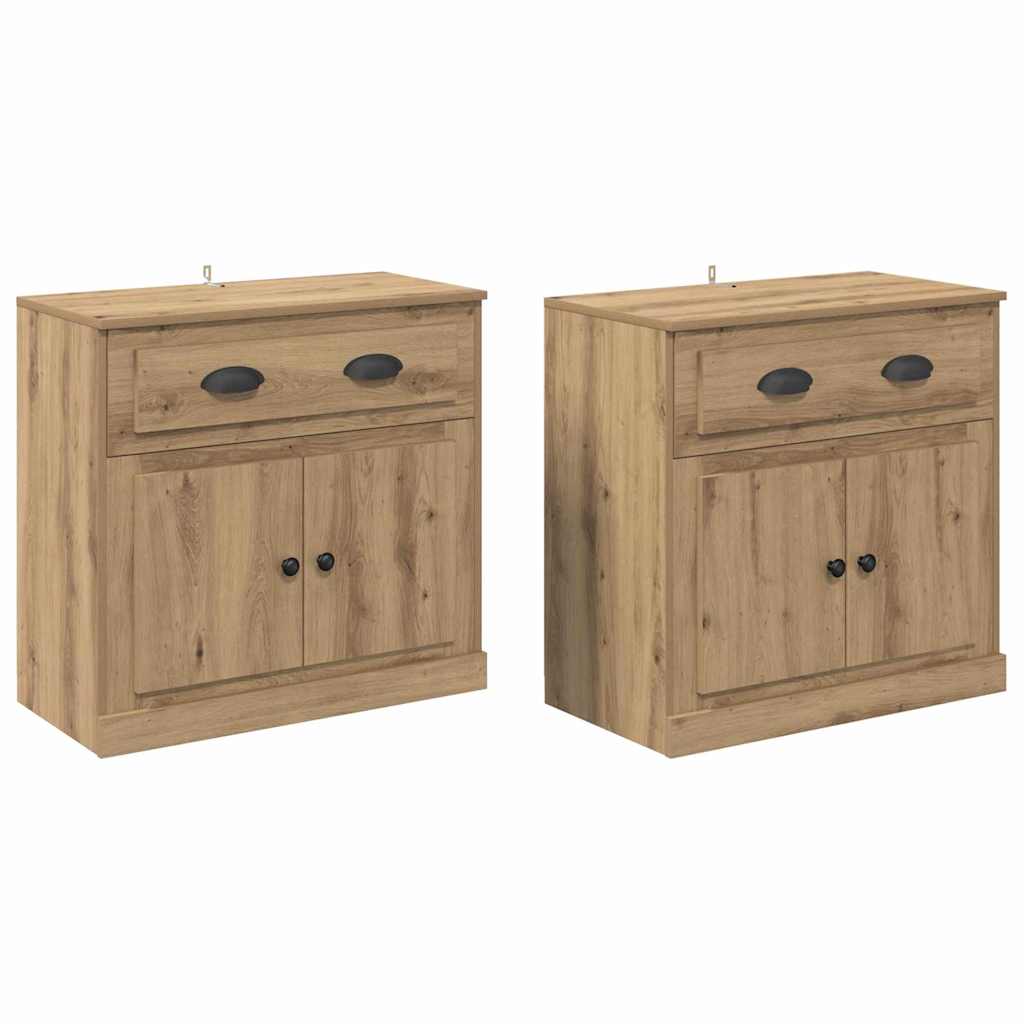 Thumbnail - vidaXL Sideboards 2 pcs Artisan-Eiche 70 x 35,5 x 67,5 cm
