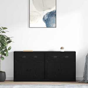 Konzole 2 pcs Černý dub 70 x 35,5 x 67,5 cm kompozitní dřevo - obrázek 1