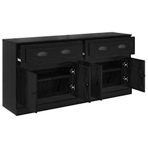 Konzole 2 pcs Černý dub 70 x 35,5 x 67,5 cm kompozitní dřevo - obrázek 6