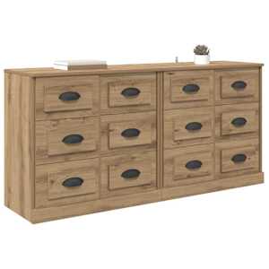 Konzole 2 pcs Artisanový dub 70 x 35,5 x 67,5 cm - obrázek 3