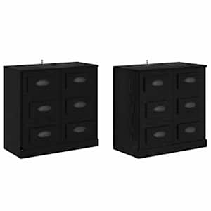 Konzole 2 pcs Černý dub 70 x 35,5 x 67,5 cm kompozitní dřevo - obrázek 2