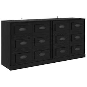 Konzole 2 pcs Černý dub 70 x 35,5 x 67,5 cm kompozitní dřevo - obrázek 5