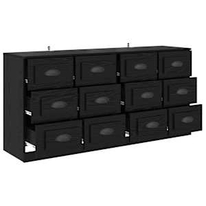 Konzole 2 pcs Černý dub 70 x 35,5 x 67,5 cm kompozitní dřevo - obrázek 6
