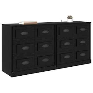 Konzole 2 pcs Černý dub 70 x 35,5 x 67,5 cm kompozitní dřevo - obrázek 3