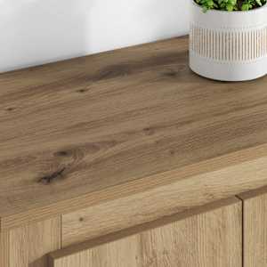 Vysoký bufet se zásuvkou 3 pcs Artisanový dub kompozitní dřevo - obrázek 4