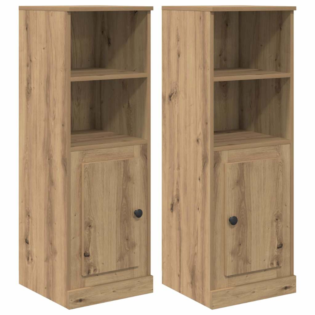 Vysoký bufet se zásuvkou 3 pcs Artisanový dub kompozitní dřevo - obrázek 15