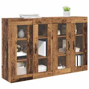 Nástěnné skříně 2 pcs Staré dřevo 69,5 x 34 x 90 cm - obrázek 3
