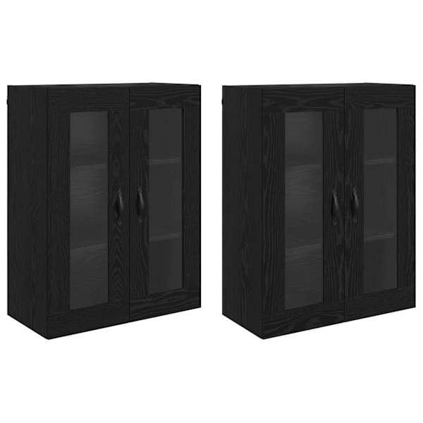 vidaXL Seinakapid 2 tk Must tamm 69,5 x 34 x 90 cm Tehispuit