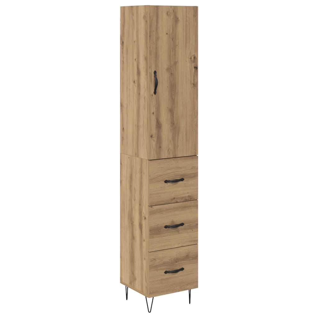 Thumbnail - vidaXL Highboard Artisan-Eiche 34,5 x 34 x 90 cm Holzwerkstoff