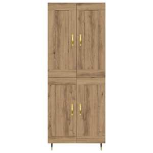 Vysoký bufet Artisanový dub 69,5 x 34 x 90 cm kompozitní dřevo - obrázek 8