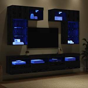 Nábytkové stěny pro TV 6 pcs 100 x 30 x 40 cm Artisanový dub - obrázek 5