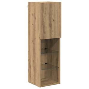Sada nástěnného TV černíku s LED osvětlením 7 pcs dub artisan - obrázek 6