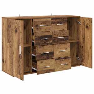 Konzole se zásuvkou Corona 2 pcs Staré dřevo 59 x 39 x 80 cm - obrázek 6