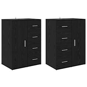 Konzole Corona 2 pcs Černý dub 59 x 39 x 80 cm kompozitní dřevo - obrázek 2