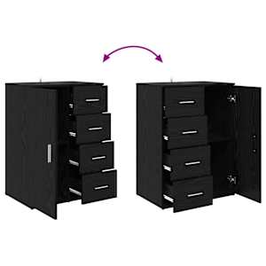 Konzole Corona 2 pcs Černý dub 59 x 39 x 80 cm kompozitní dřevo - obrázek 13