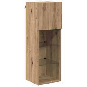 Skříňky na TV zeď Nástěnný 4 pcs Černý dub kompozitní dřevo - obrázek 6