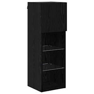 Skříňky na TV zeď Nástěnný 4 pcs Černý dub kompozitní dřevo - obrázek 6