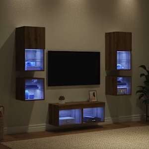 Nábytkové stěny pro TV 8 pcs Artisanový dub kompozitní dřevo - obrázek 5