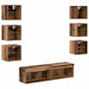 vidaXL Telerikapp 8 tk 60 x 30 x 30 cm Vana puit Klaas