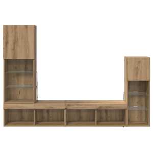 Nábytkové stěny pro TV 4 pcs Artisanový dub kompozitní dřevo - obrázek 10