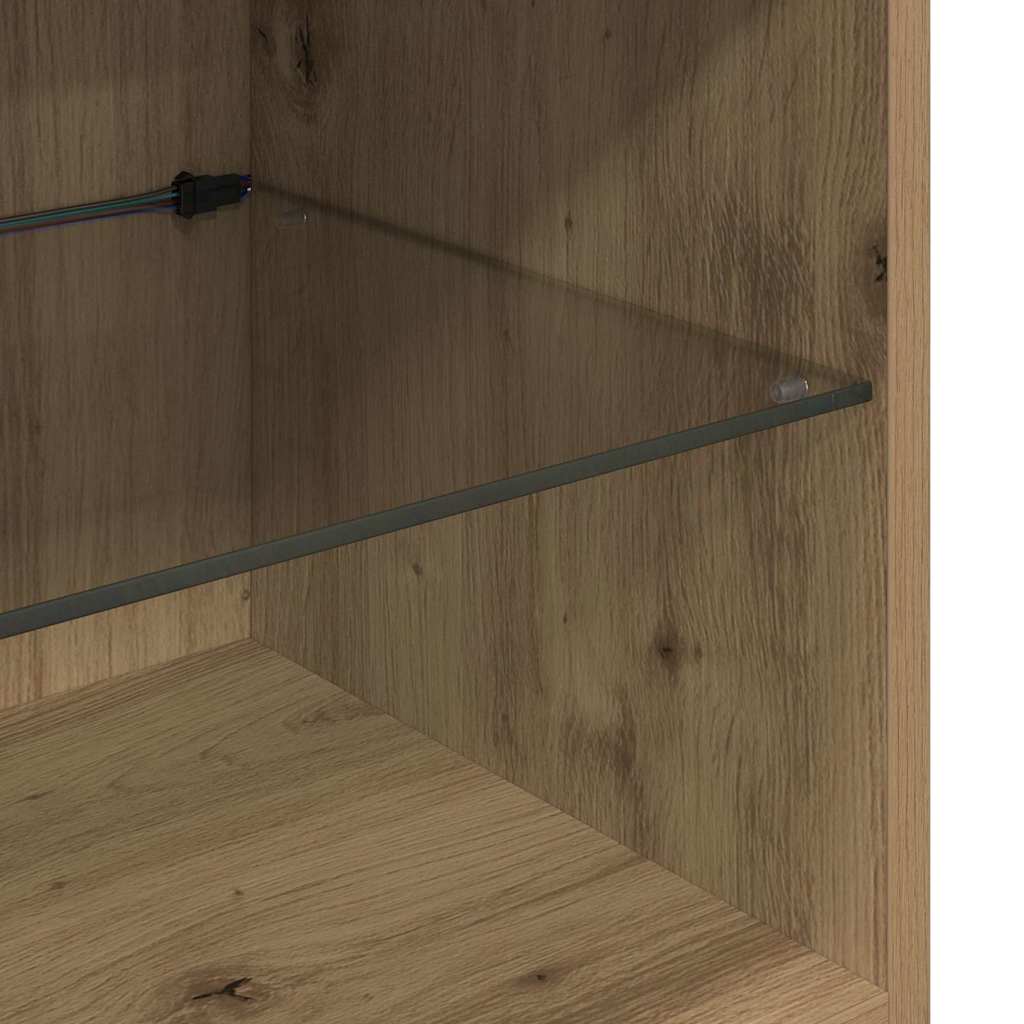 TV Seinaüksused LED -ribatuledega Käsitööpuu Tehispuit 11 Kõik vajalik sinu aeda ja koju! TV Seinaüksused LED -ribatuledega Käsitööpuu Tehispuit - Image 11