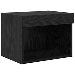 Sada televizního nástěnného kabinetu s LED 5 pcs Černý dub - obrázek 6