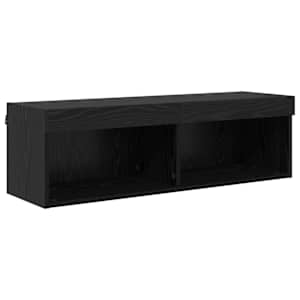 Sada televizního nástěnného kabinetu s LED 5 pcs Černý dub - obrázek 8