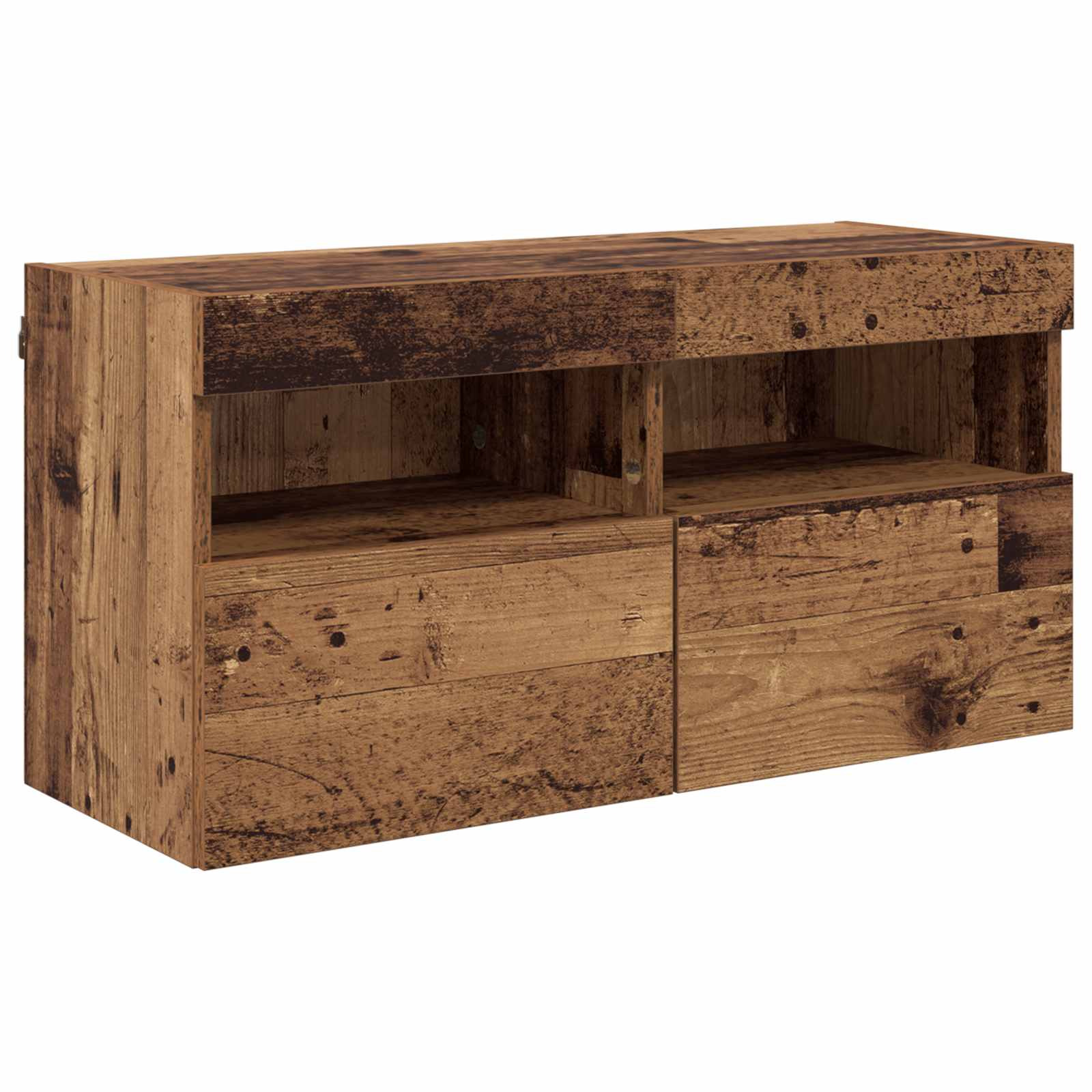 TV Seinäkappaleet LED:llä 5 pcs Vanha Puu 80 x 30 x 40 cm - Image 8