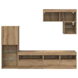 Nábytkové stěny pro TV 6 pcs Artisanový dub kompozitní dřevo - obrázek 12