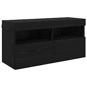 TV nástěnné jednotky s LED 5 pcs Černý dub 40,5 x 30 x 90 cm - obrázek 7