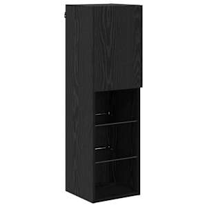 Sada televizního nástěnného kabinetu s LED 6 pcs Černý Dub - obrázek 6