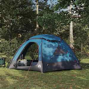 Šotor z kupolo in odstranljivim dežnim plaščem Modra 4 osebe