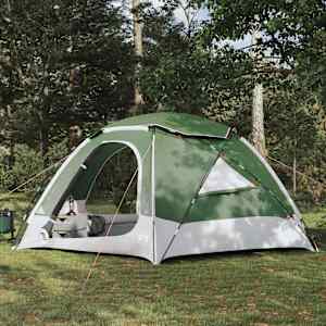 Šotor z kupolo in odstranljivim dežnim plaščem Zelena 8 oseb